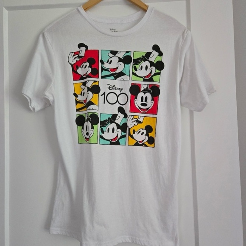 Disney Mickey Mouse 100th Anniversary Tee - White  Youth 1416 Xl